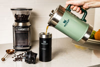 Thumbnail for STANLEY Classic Stay-Hot French Press Coffee Maker 48 oz | 5 Minute Brew, 4 Hours Hot | Mesh Filter for Coffee Grounds | Insulated Stainless Steel French Press | BPA-Free | Hammertone Green
