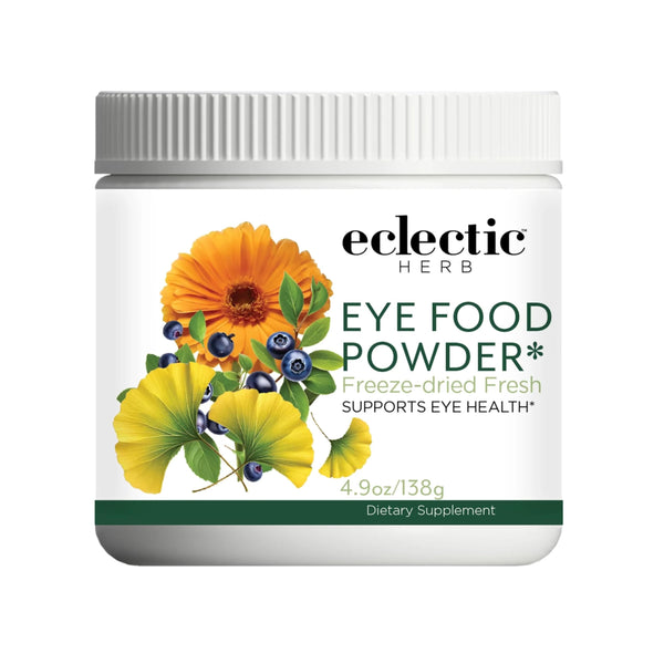 Eclectic Herb - Eye Food Powder | Vision Support, Superfood Vitamin and Mineral Supplement | Supports Eye Health | Bilberry + Ginkgo | Freeze Dried, Organic, Vegan, Non-GMO (4.9 oz | 138 g)