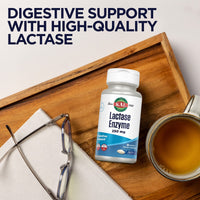 Thumbnail for KAL Lactase Enzyme 250 mg, Healthy Digestion Support for Lactose Intolerance, Liquid-Filled ActivGels Made Without Soy, 250 FCC Units, 30 Servings, 60 SoftGels