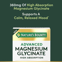 Thumbnail for Nature's Bounty Calm Magnesium Glycinate Supplement - High Absorption Magnesium for Relaxed Mood, Heart & Bone Health, 90 Capsules
