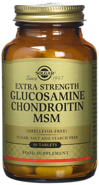 Thumbnail for Solgar Triple Strength Glucosamine Chondroitin MSM, 60 Tablets - Promotes Healthy Joints, Supports Comfortable Movement - Shellfish Free - Gluten Free, Dairy Free - 30 Servings