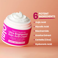 Thumbnail for SeoulCeuticals Korean Kojic Acid Cream Dark Spot Remover + Glycolic Acid + Niacinamide + Cica + HA Moisturizer - Cruelty Free K Beauty Skincare 2oz