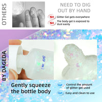 Thumbnail for DAGEDA Body Glitter Gel, Face Glitter Body Gel Sequins Shimmer Liquid Eyeshadow, Chunky Glitter for Face Hair Nails, Holographic Cosmetic Laser Powder Festival Glitter Makeup 50ml(White)