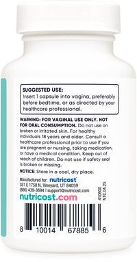 Thumbnail for Nutricost Boric Acid 600mg, 60 Capsules - Vaginal Suppository - Non-GMO - for Women
