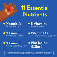 Thumbnail for Lâ€™il Critters Gummy Vites Daily Gummy Multivitamin for Kids, Vitamin C, D3 for Immune Support Cherry, Strawberry, Orange, Pineapple and Blueberry Flavors, 70 Count Gummies