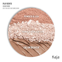 Thumbnail for Kaja 3-in-1 Blendable Sculpting Trio - Play Bento | with Mango Seed Butter, Cream Bronzer, Powder Blush, and Highlighter, 00 Sugar Cookie