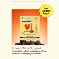 Thumbnail for CHILDLIFE ESSENTIALS Healthy Vision SoftMelts - Eye Vitamins for Kids, Lutein Gummies, Lutein and Zeaxanthin Supplements, Eye Health Gummies, Lutein Children, Great Taste - Natural Berry, 27 Tablets