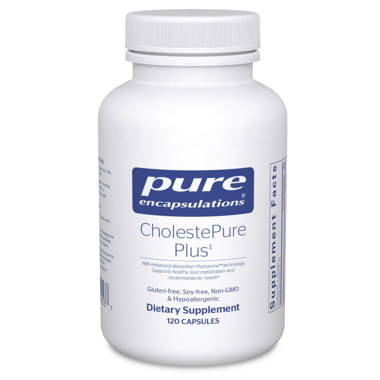 Pure Encapsulations CholestePure Plus 120's - Supports Lipid Metabolism & Heart Health* - Berberine Supplement - with Citrus Bergamot - Gluten Free & Non-GMO - 120 Capsules