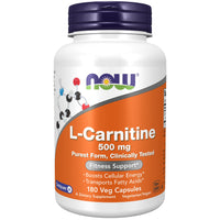 Thumbnail for Now Foods L-Carnitine 500 mg 180 Capsules