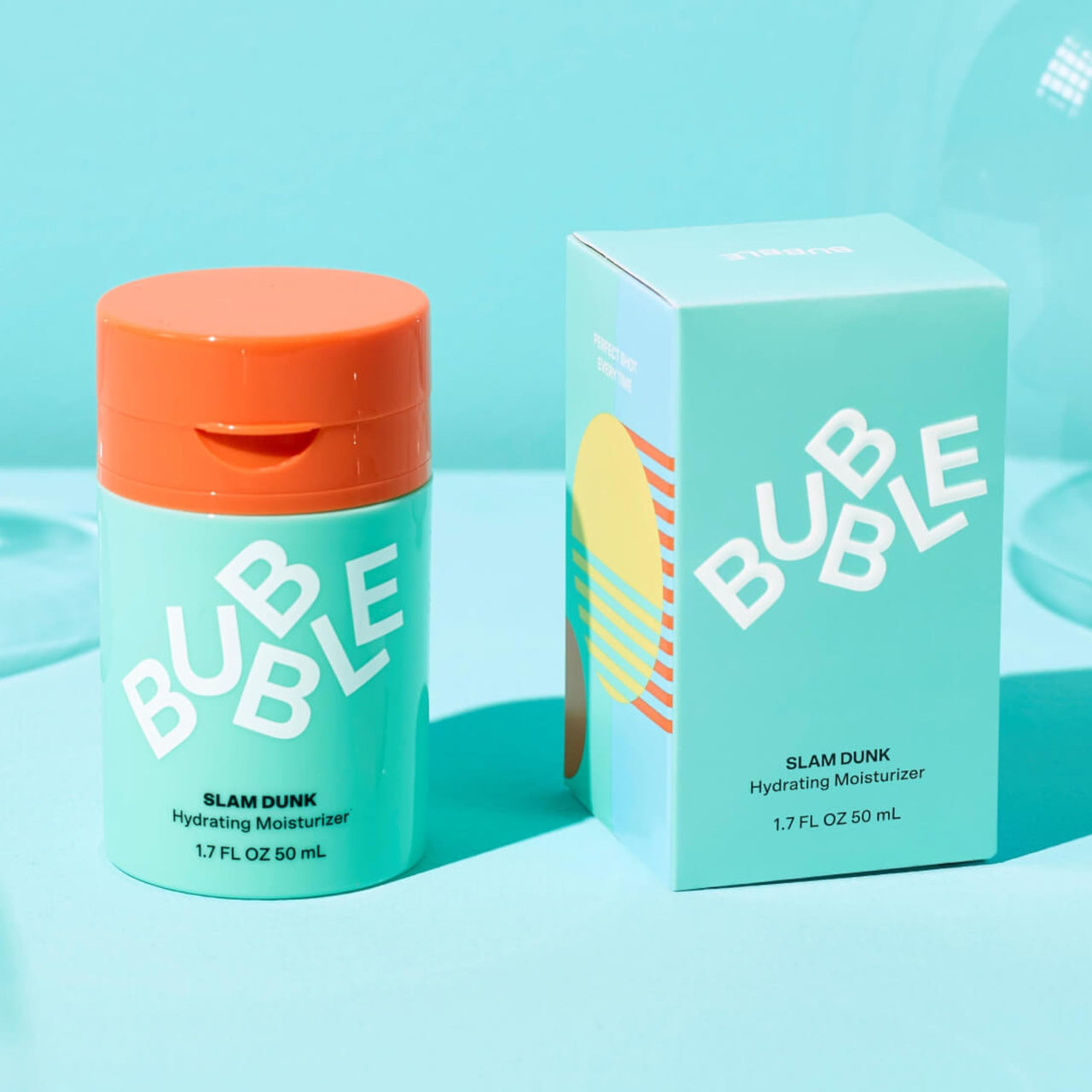 Bubble Skincare Slam Dunk Face Moisturizer - Hydrating Face Cream for Dry Skin Made with Vitamin E + Aloe Vera Juice for a Glowing Complexion - Skin Care with Blue Light Protection (50ml)
