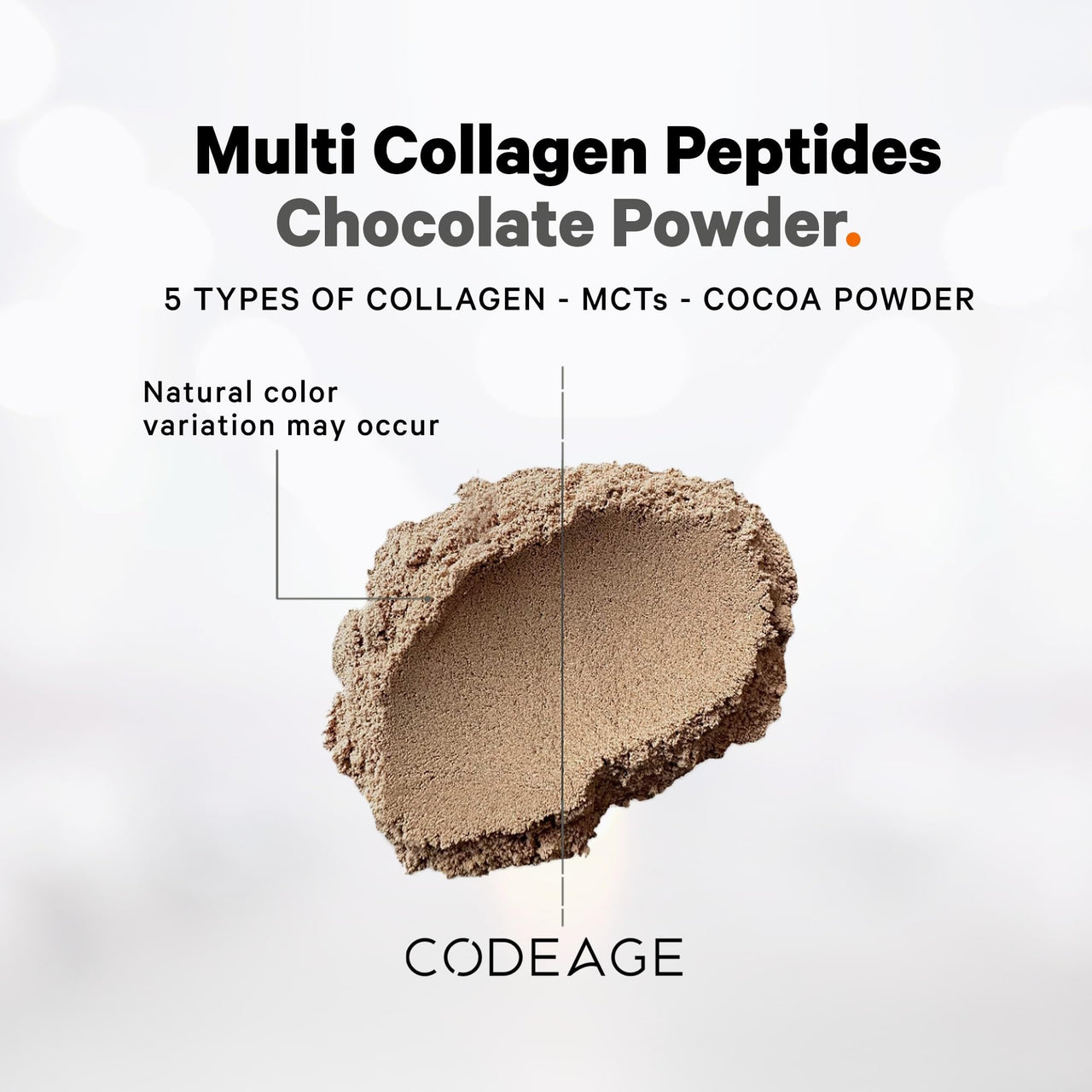 Codeage Multi Collagen Chocolate Protein Powder - Hydrolyzed Bovine Collagen Peptides, 5 Collagen Types & MCT Oil - Collagen Creamer, Chocolate Collagen Peptides - Protein Shakes - Non-GMO - 18.17 oz