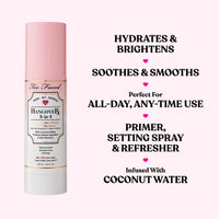 Thumbnail for Too Faced Hangover 3-in-1 Primer & Setting Spray | Long Lasting + Hydrating, 4.1 Fl Oz, Clear