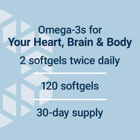 Thumbnail for Life Extension Super Omega-3 (Fish Oil) Plus EPA/DHA With Sesame Lignans, Olive Extract, Krill and Astaxanthin (Packaging May Vary), Lemon, 120 Count
