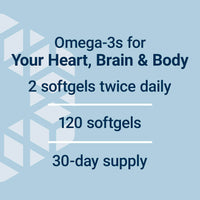Thumbnail for Life Extension Super Omega-3 Plus EPA/DHA Fish Oil, Sesame Lignans, Olive Extract, Krill & Astaxanthin - Heart, Brain & Joint Health Support - Gluten-Free, Non-GMO - 120 Softgels