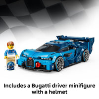 Thumbnail for LEGO Speed Champions Bugatti Vision Gran Turismo Hyper Sports Car Building Toy for Kids & Gamers - Building Set W/Bugatti Driver Minifigure for Boys & Girls, Ages 9+ - Gift Idea for Birthdays - 77253