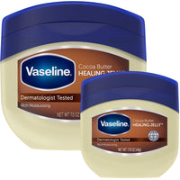 Thumbnail for Vaseline Cocoa Butter Healing Jelly Variety Pack, 2 Sizes (7.5 Oz & 1.75 Oz) – Rich Moisturizing Ointment, Protectant & Moisturizer for Dry Skin