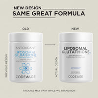 Thumbnail for Codeage Liposomal Glutathione 1000 mg Supplement, High-Potency Reduced L-Glutathione - Liposomal Delivery - Phospholipids - Non-GMO, Gluten-Free - 60 Capsules