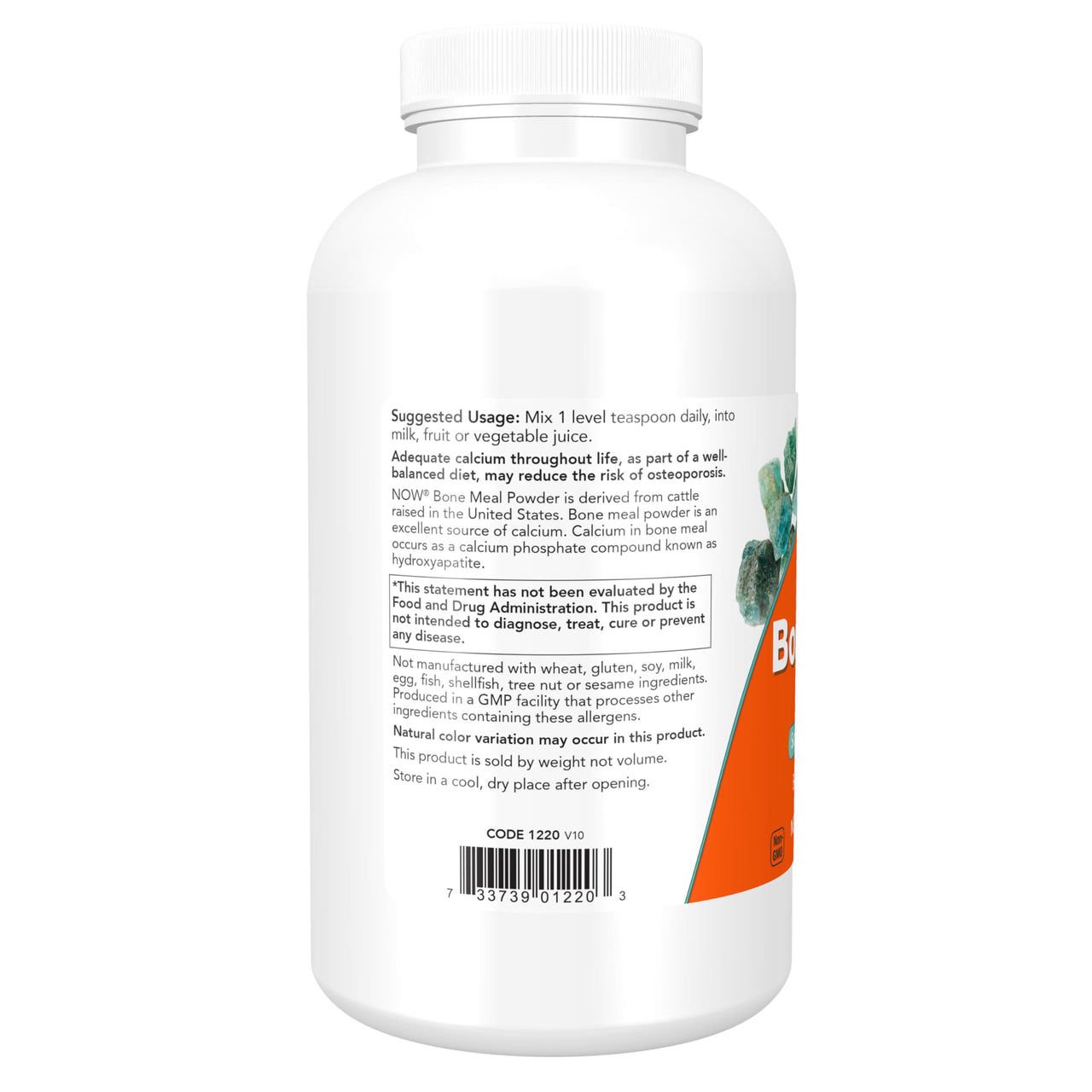 NOW Supplements, Bone Meal Powder with Calcium Carbonate and Magnesium Oxide, Natural Calcium Source, 1-Pound
