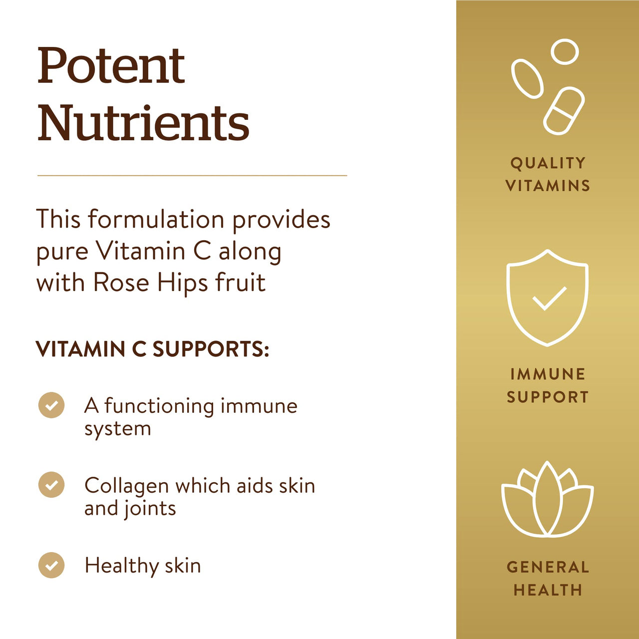 Solgar Vitamin C 1000 mg with Rose HIPS, 250 Tablets - Antioxidant & Immune Support - Overall Health - Supports Healthy Skin & Joints - Non-GMO, Vegan and Kosher - 250 Servings