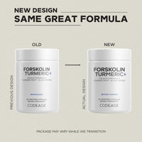 Thumbnail for Codeage Forskolin, Pure Forskolin Coleus + Organic Turmeric Root Powder, 95% Curcuminoids + Bioperine Black Pepper - 20% Standardized Coleus Forskohlii Supplement - Non-GMO - 90 Capsules
