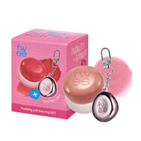 Thumbnail for fwee Blurry Pudding Pot + Keychain SET | Airbrushed Blush & Lip, Buildable Pigment, Long-lasting, Lightweight, Easy to Blend, Natural Soft Matte Finish Makeup – Oh! (Cool Pink) | 0.17 oz