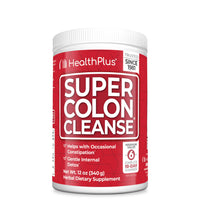 Thumbnail for Health Plus Super Colon Cleanse, 12 oz Powder, 68 Servings - Natural Detox, Digestive Constipation Relief, Gentle Gut Cleanse with Psyllium Husk & Senna Leaf