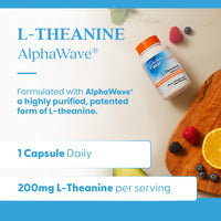 Thumbnail for Doctor's Best L-Theanine Caps 200mg for Men & Women - L Theanine AlphaWave Supplement for Calm & Focus Support, Helps Reduce Stress, Vegan, Gluten Free, Soy Free, Non GMO - 60 Veg Capsules