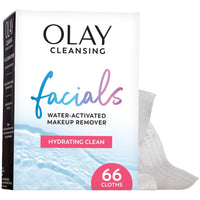 Thumbnail for Olay Makeup Remover Wipes, Daily Facials Hydrating Face Cleanser for Normal to Dry Skin, Alcohol & Fragrance Free, Soft Face Wash Towels, Travel Essentials for Women, Convenient Dry Cloths, 66 ct