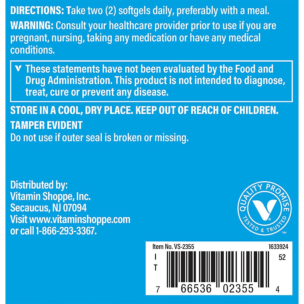 The Vitamin Shoppe Calcium 1200MG - Bone Strength, Teeth Health & Muscle Function Support, Daily Mineral (120 Softgels)