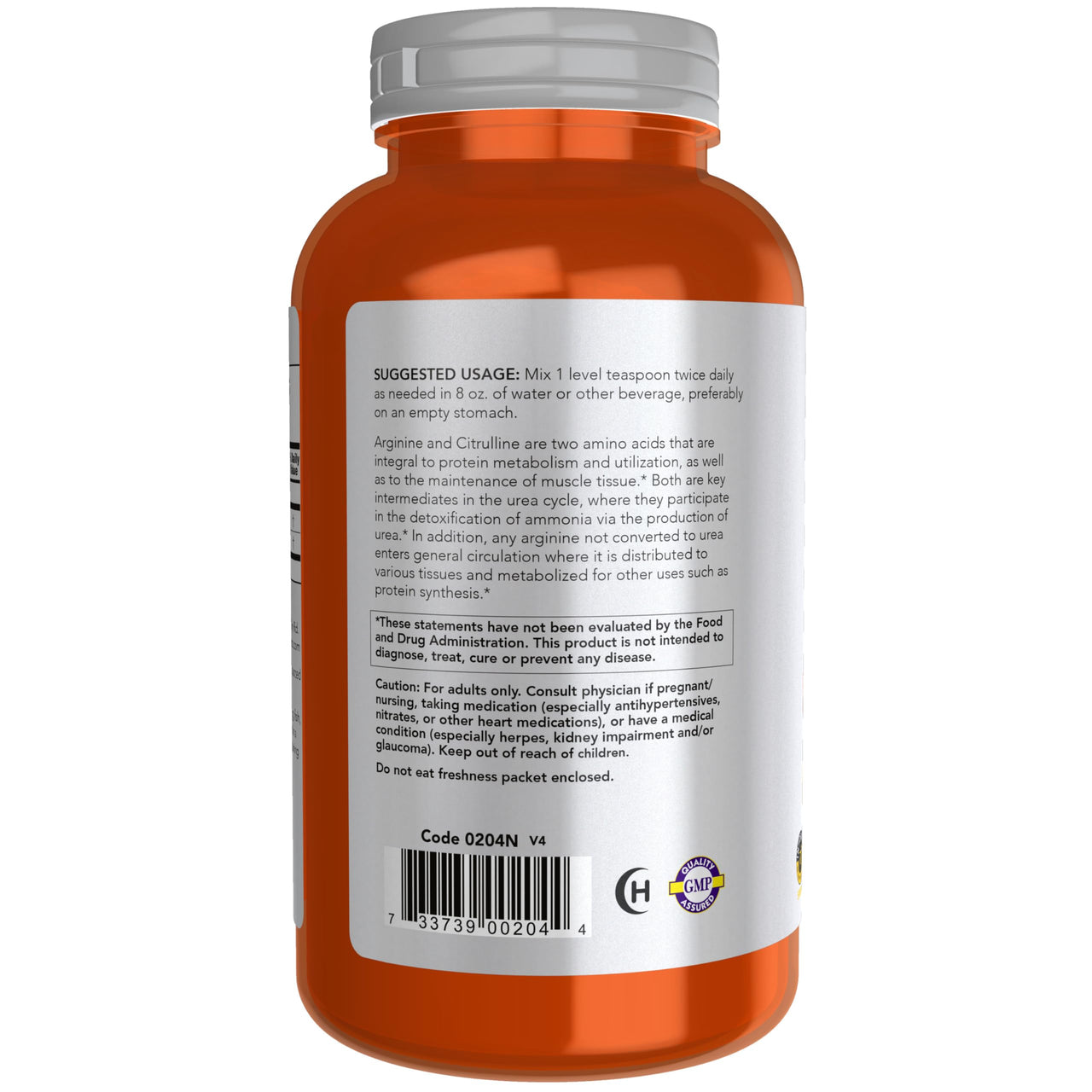 NOW Foods Sports Nutrition, Arginine & Citrulline Powder, 1:1 Ratio, Amino Acid, 12-Ounce