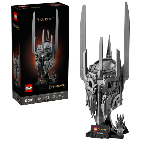 LEGO Icons The Lord of The Rings: Sauron's Helmet - Building Set for Adults, Ages 18+ - Bedroom, Home Office, Book Shelf Decor - W/Sauron Minifigure - Gift for Birthdays - 11373
