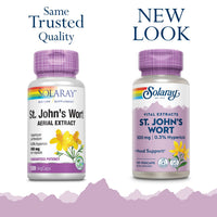 Thumbnail for SOLARAY St Johns Wort Aerial Extract 300 mg, 0.3% Hypericin, Mood & Brain Health Support, Vegan & Lab Verified for Quality, 120 Servings, 120 VegCaps