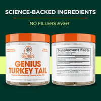 Thumbnail for Genius Turkey Tail Mushroom Supplement – Immune & Gut Health Support Powerful Antioxidants & Prebiotics for Digestion & Wellness Organic, Pure, No Fillers 100 Capsules Natural Defense & Vitality Boost