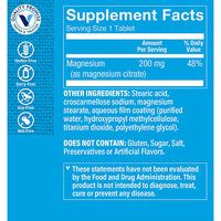 Thumbnail for The Vitamin Shoppe Magnesium Citrate 200MG - Muscle Relaxation, Bone Health & Energy Production, Highly Absorbable (300 Tablets)
