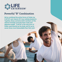 Thumbnail for Life Extension BioActive Folate & Vitamin B12, 150 Vegetarian Capsules (Pack of 2), Non GMO, Gluten Free