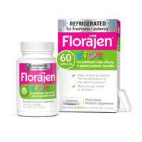 Thumbnail for Florajen Kids Probiotic - Daily Gut & Immune Support for Children 6 Months & Up - Constipation, Bloating, & Digestive Relief - Refrigerated for Freshness & Potency - 60 Capsules