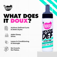 Thumbnail for The Doux Multi-Use Mousse for Curly Hair – The Doux Mousse Def Texture Foam for Styling, Curl Definition, Volume & Shine – Curl Cream Alternative for Textured Hair & Natural Hair Styles