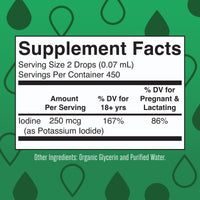 Thumbnail for MaryRuth Organics Iodine Liquid Drops | Potassium Iodide | 1 Year Supply | 450 Servings | Thyroid Health | USDA Organic| Vegan | Non-GMO | Gluten Free | 1 Fl Oz