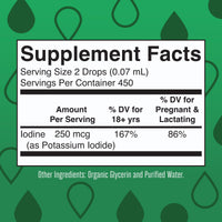 Thumbnail for MaryRuth Organics Iodine Liquid Drops | Potassium Iodide | 1 Year Supply | 450 Servings | Thyroid Health | USDA Organic| Vegan | Non-GMO | Gluten Free | 1 Fl Oz