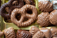 Thumbnail for Chocolate Gift Basket, Candy Food Arrangement Platter, Gourmet Snack Box, Holiday Present Idea, Corporate Him & Her, Men Women Sympathy Family Parties & Get Well- Bonnie & Pop