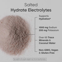 Thumbnail for Sports Research® Hydrate Electrolytes Salted Pink Grapefruit - Sugar-Free & Naturally Flavored with Vitamins, Minerals, and Coconut Water - Supports Hydration* - 45 Servings