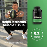 Thumbnail for Optimum Nutrition Superior Amino 2222 Tablets, Complete Essential Amino Acids, EAAs, 320 Count
