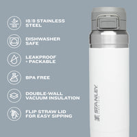 Thumbnail for Stanley Quick Flip GO Water Bottle 24 oz | Push Button Lid | Leakproof and Packable for Travel and Sports | Insulated Stainless Steel | BPA-Free | Mist
