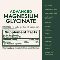 Thumbnail for Nature's Bounty Calm Magnesium Glycinate Supplement - High Absorption Magnesium for Relaxed Mood, Heart & Bone Health, 90 Capsules