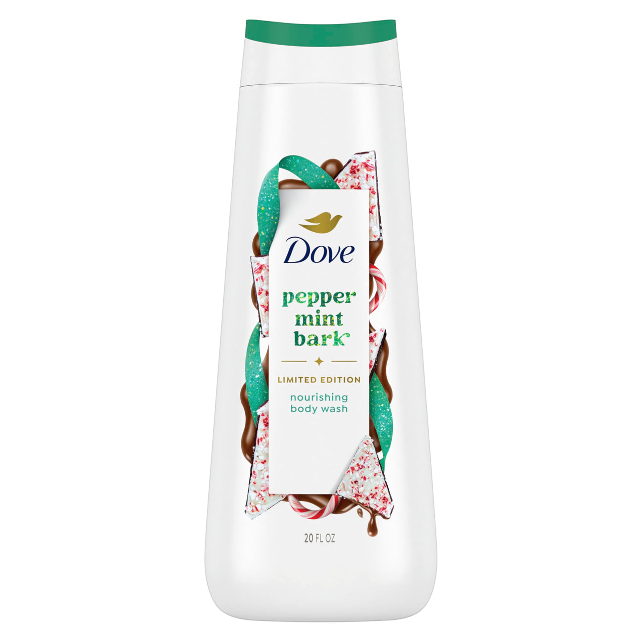 Dove Limited Edition Holiday Treats Body Wash Peppermint Bark for Deep Nourishment 20 oz