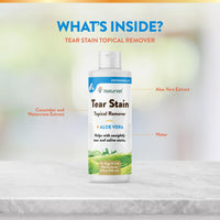 Thumbnail for NaturVet – Tear Stain Topical Remover Plus Aloe – 4 oz | Eliminates Unsightly Tear & Saliva Stains | Gentle, Water-Based Formula | for Dogs & Cats