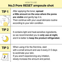 Thumbnail for numbuzin No.3 Pore Reset Ampoule Shot | Retinol, Silybin, Niacinamide, Adenosine, Saggy Pores, Excess Sebum | Korean Skin Care for Face, 0.25 fl oz