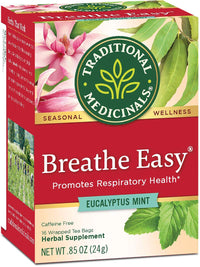 Thumbnail for Traditional Medicinals Breathe Easy Eucalyptus Mint Herbal Tea, Promotes Respiratory Health, (Pack of 1) - 16 Tea Bags