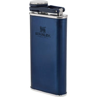 Thumbnail for Stanley Classic Easy Fill Wide Mouth Flask 8 oz | Leakproof Hip Flask | Hinge Connected Never Lose Cap | Insulated Stainless Steel Liquor Container | BPA-Free | Blue