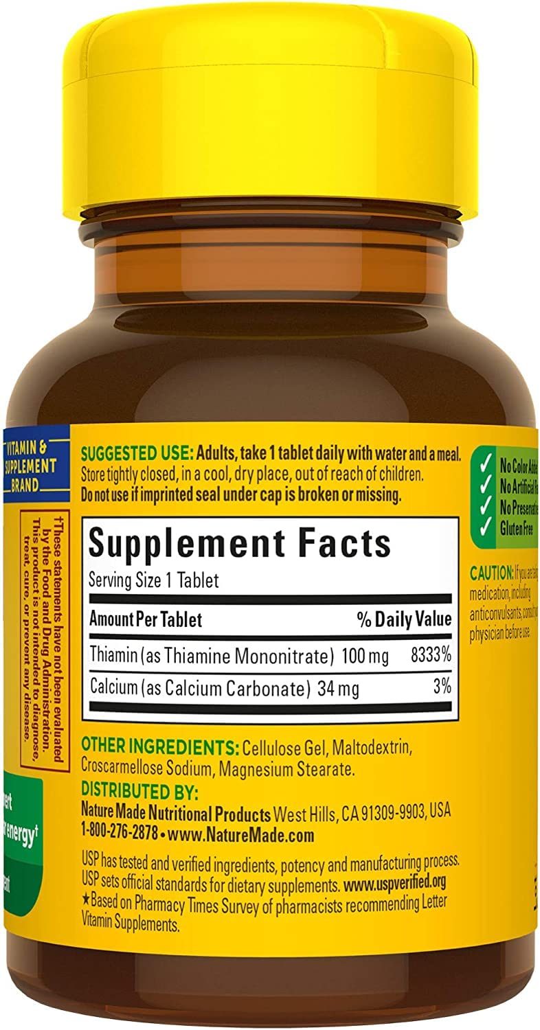 Nature Made B1 100 Mg 100 Count (5 Pack)